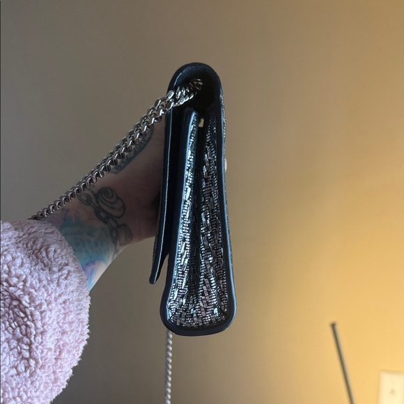 Saint Laurent Silver and Black Chain Bag - Picture 14 of 14